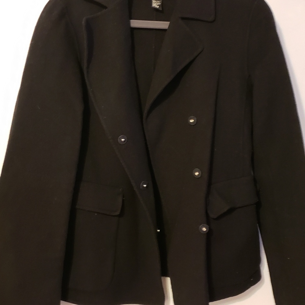 Black peacoat